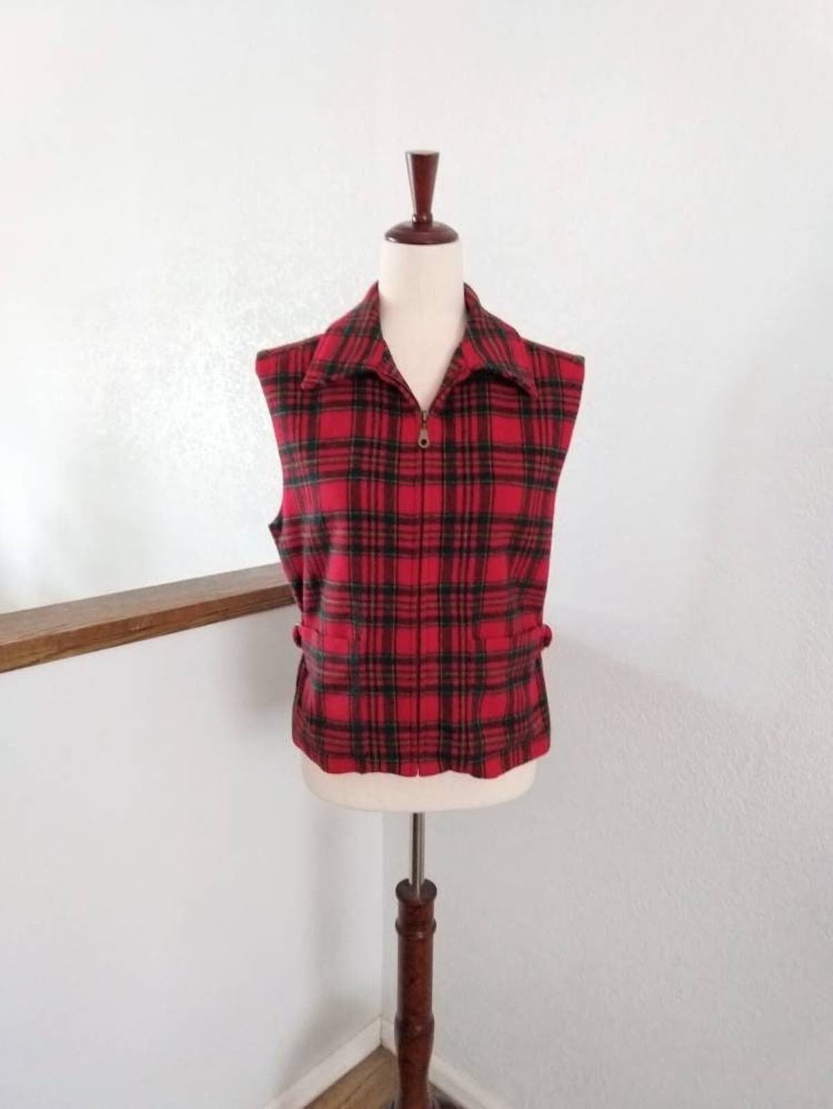 Blazer met een double-breasted sluiting en klassieke revers - Rood