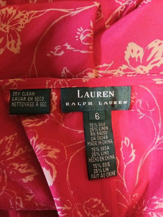 Vintage Lauren Ralph Lauren Silk Linen Blend Skir… - image 6