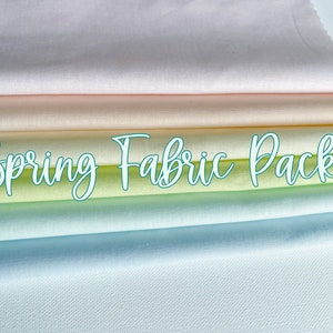 Pastel Embroidery Fabric Sample Pack, Cotton fabric for embroidery, fabric bundle, kona cotton fabric, 100% cotton