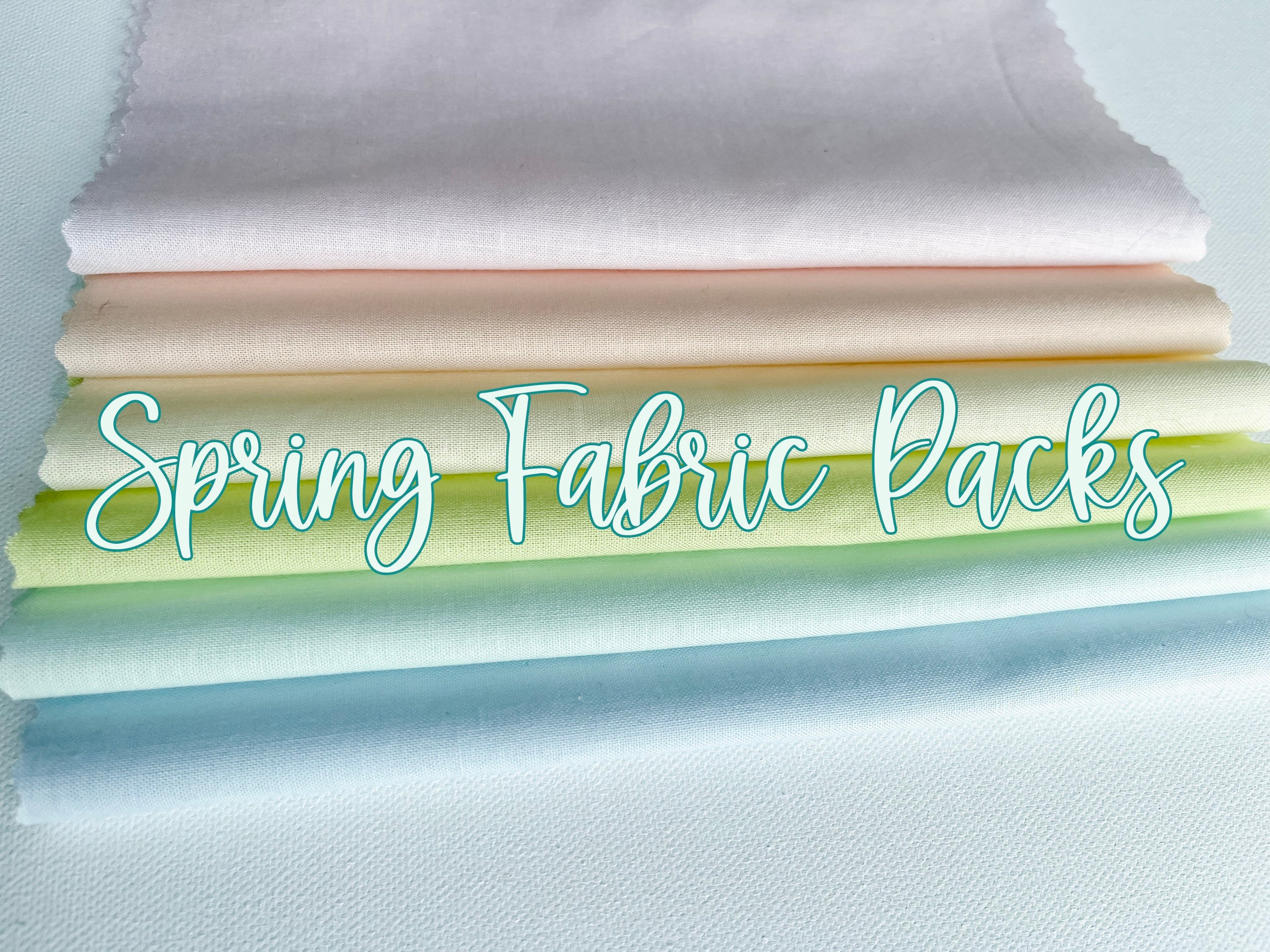 Embroidery Fabric Square Sample Packs - Kona Cotton Fabric, Linen