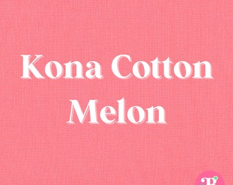 Kona Cotton Melon #1228 - Cut to Order 100% Cotton Fabric for Embroidery Robert Kaufmann