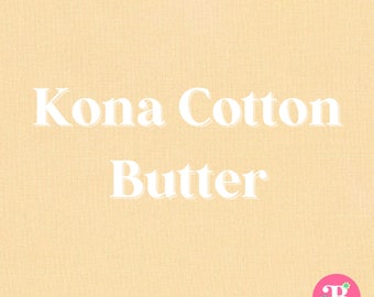 Kona Cotton Butter #1055 - Cut to Order 100% Cotton Fabric for Embroidery Robert Kaufmann