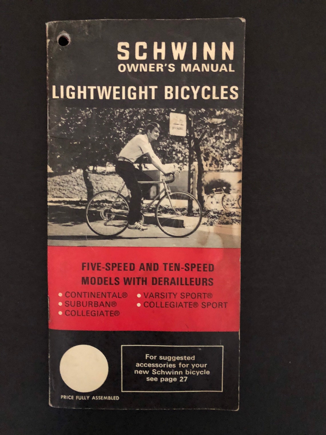 Vintage 1972 Schwinn Lightweight Bicycles Owners Manual Etsy