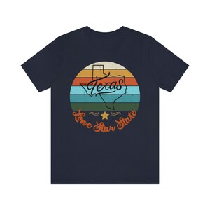 Retro Design Texas Tshirt, Vintage TX T-shirt, Classic Texas Shirt, Cute and Fun Texas Tee, Vintage Inspired Tee
