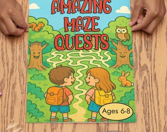 Amazing Maze Quests: 50 Printable  Mazes For Clever Kids 6-8 years old | 8.5"x11", 52 pgs, five maze styles for hours of screen-free fun!
