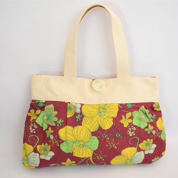 Bright Flowered Shoulder Bag