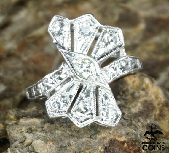 SKA Edwardian 14k White Gold & 0.25 CTW Diamond R… - image 8