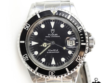 TUDOR Prince Oysterdate Submariner Automatic Black Dial St. Steel Wrist Watch