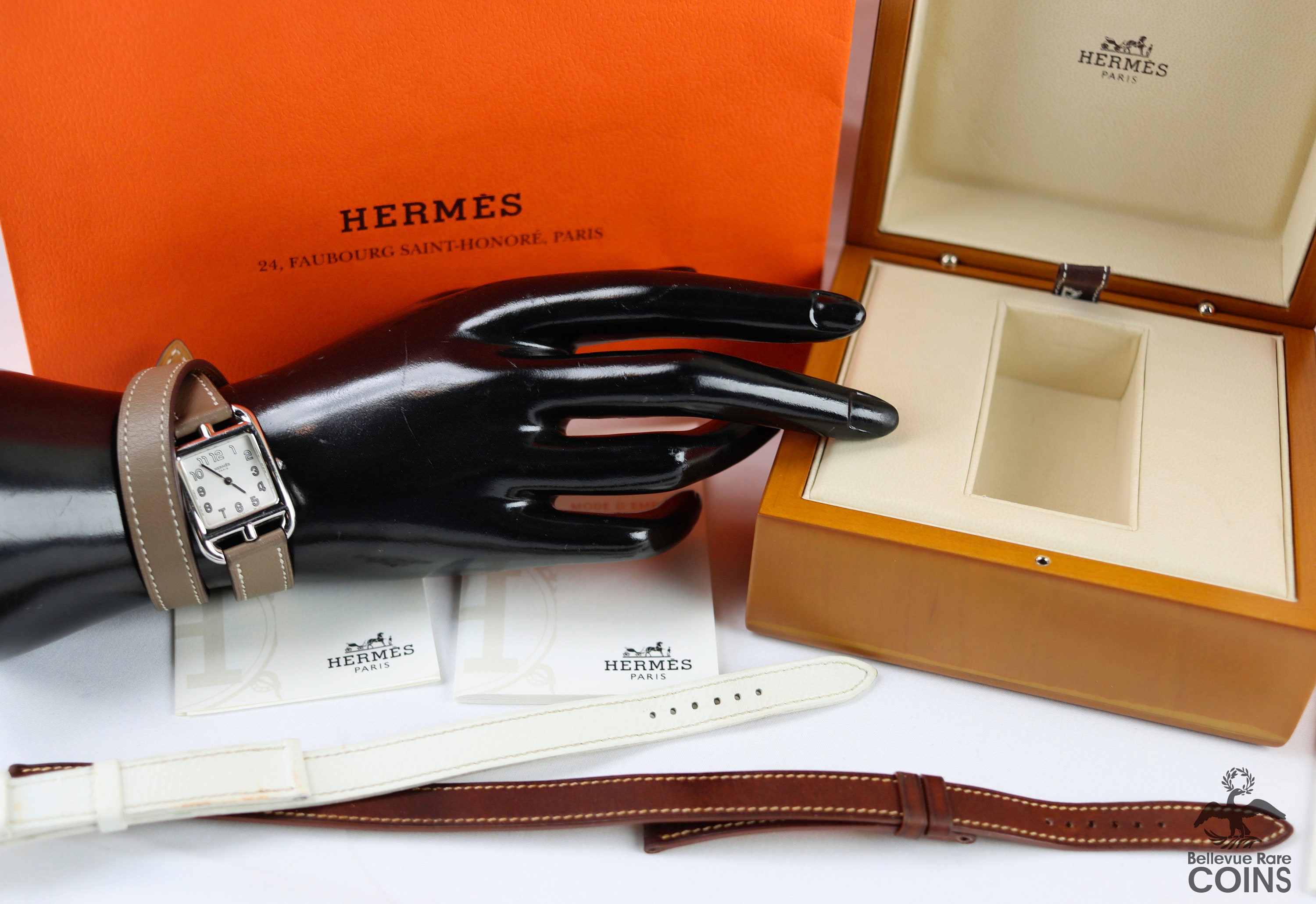 HERMES Paris Cape Cod Quartz Leather 23 X 23 Mm Women's HERMES Paris Cape Cod Quartz Leather 23 X 23 Mm Women's