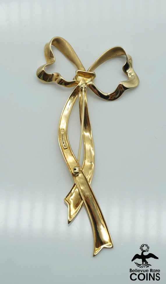 Tiffany & Co. 18k Yellow Gold Large Bow Brooch - image 7