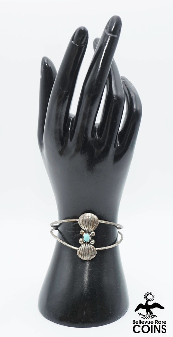 Southwestern Silver & Turquoise Figural Shell Min… - image 5