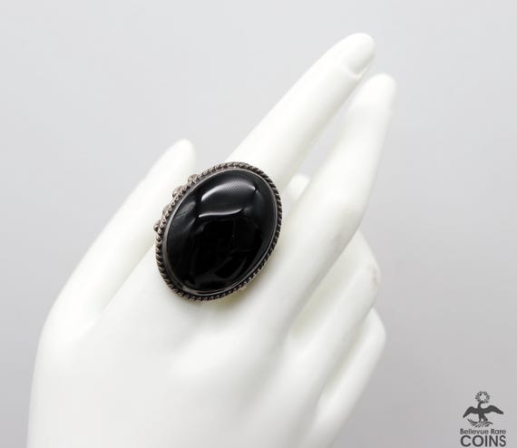Orville Z. Tsinnie Native Navajo Sterling Silver & Onyx Large