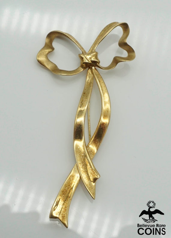 Tiffany & Co. 18k Yellow Gold Large Bow Brooch - image 9