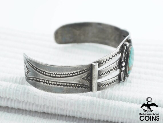 Vintage Southwestern Americana Silver Turquoise E… - image 8