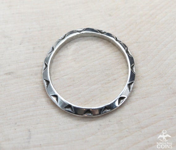 Sterling Silver Stack Triangular Sharp Band Ring - image 2