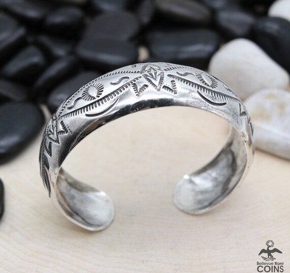 Wilbur Tracy Native Navajo Sterling Silver Decorative Stamp