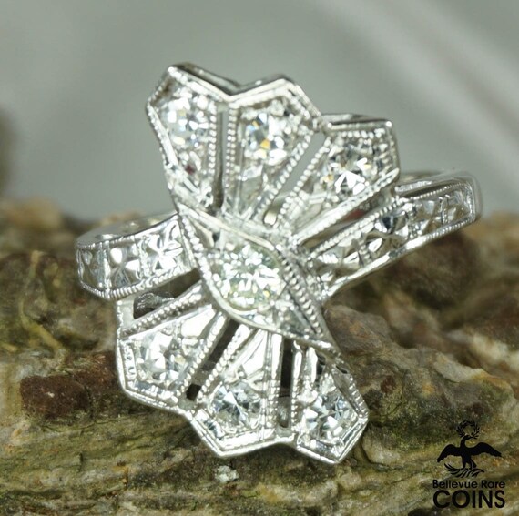 SKA Edwardian 14k White Gold & 0.25 CTW Diamond R… - image 4