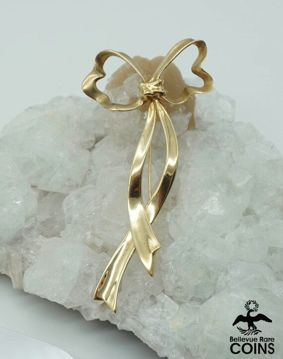 Tiffany & Co. 18k Yellow Gold Large Bow Brooch - image 4