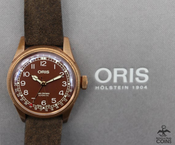 ORIS Big Crown Pointer Date Bronze Dial Leather M… - image 10
