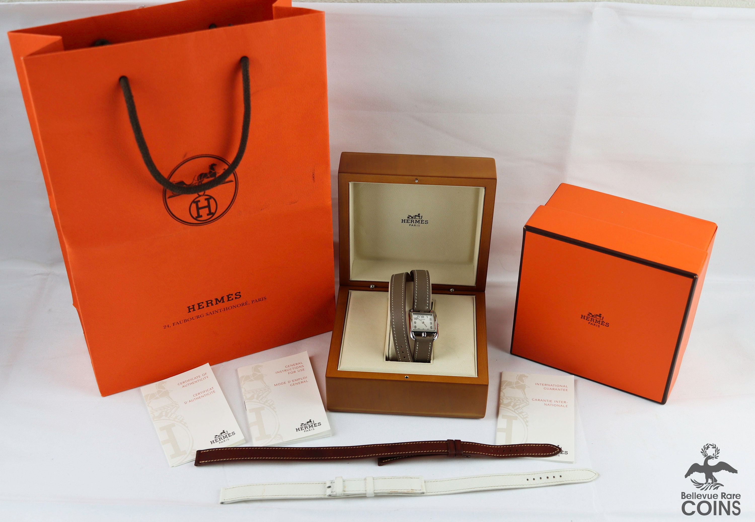 HERMES Paris Cape Cod Quartz Leather 23 X 23 Mm Women's HERMES Paris Cape Cod Quartz Leather 23 X 23 Mm Women's