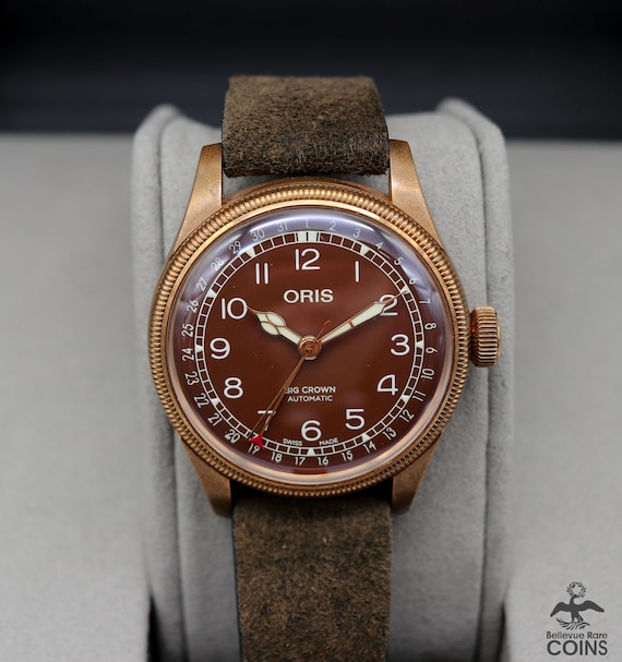 ORIS Big Crown Pointer Date Bronze Dial Leather M… - image 8