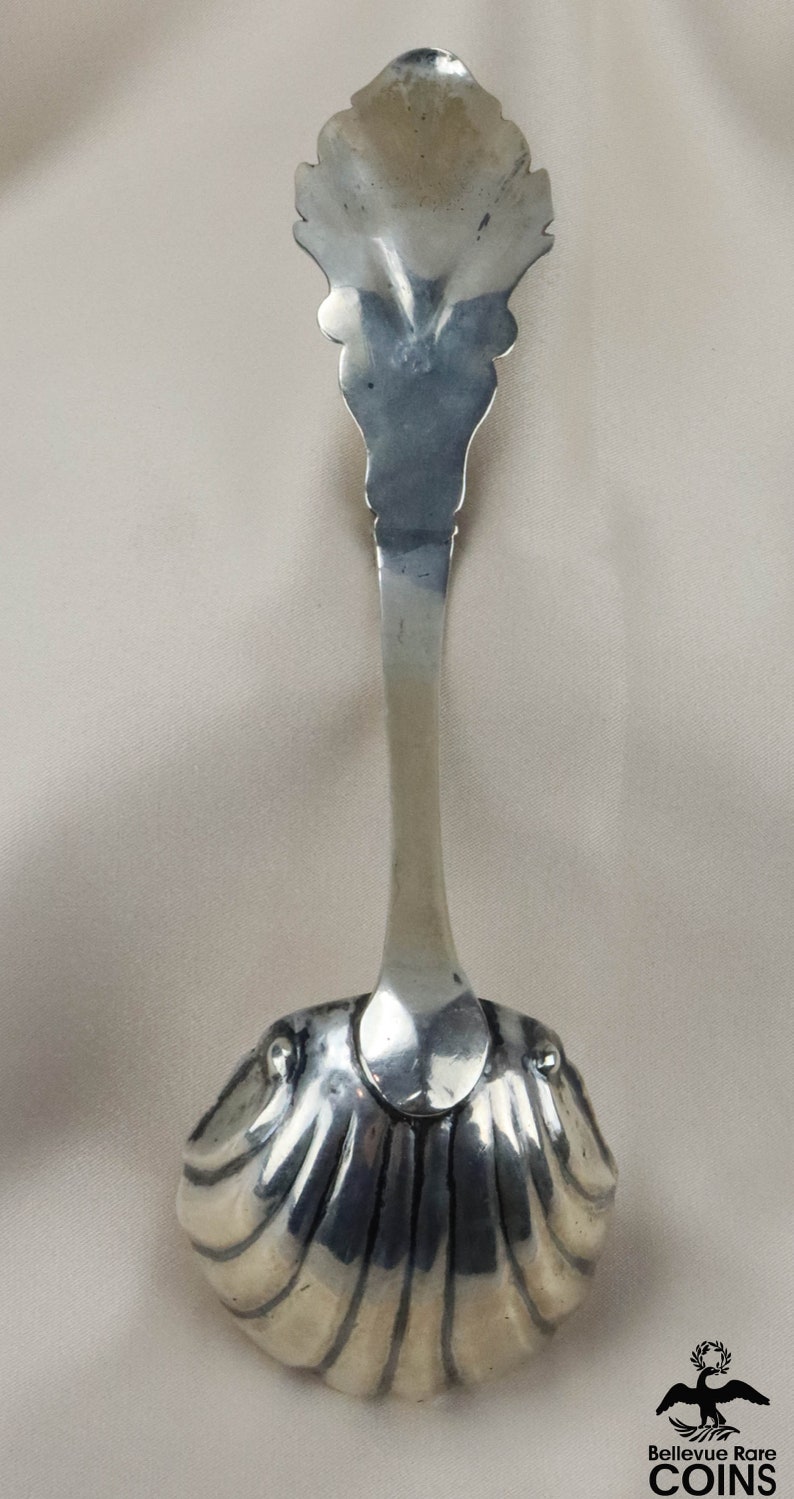 Vintage 1700's Silver Sauce Ladle Serving Spoon Jack Beanstalk Rare image 3