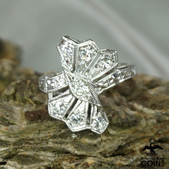 SKA Edwardian 14k White Gold & 0.25 CTW Diamond R… - image 1
