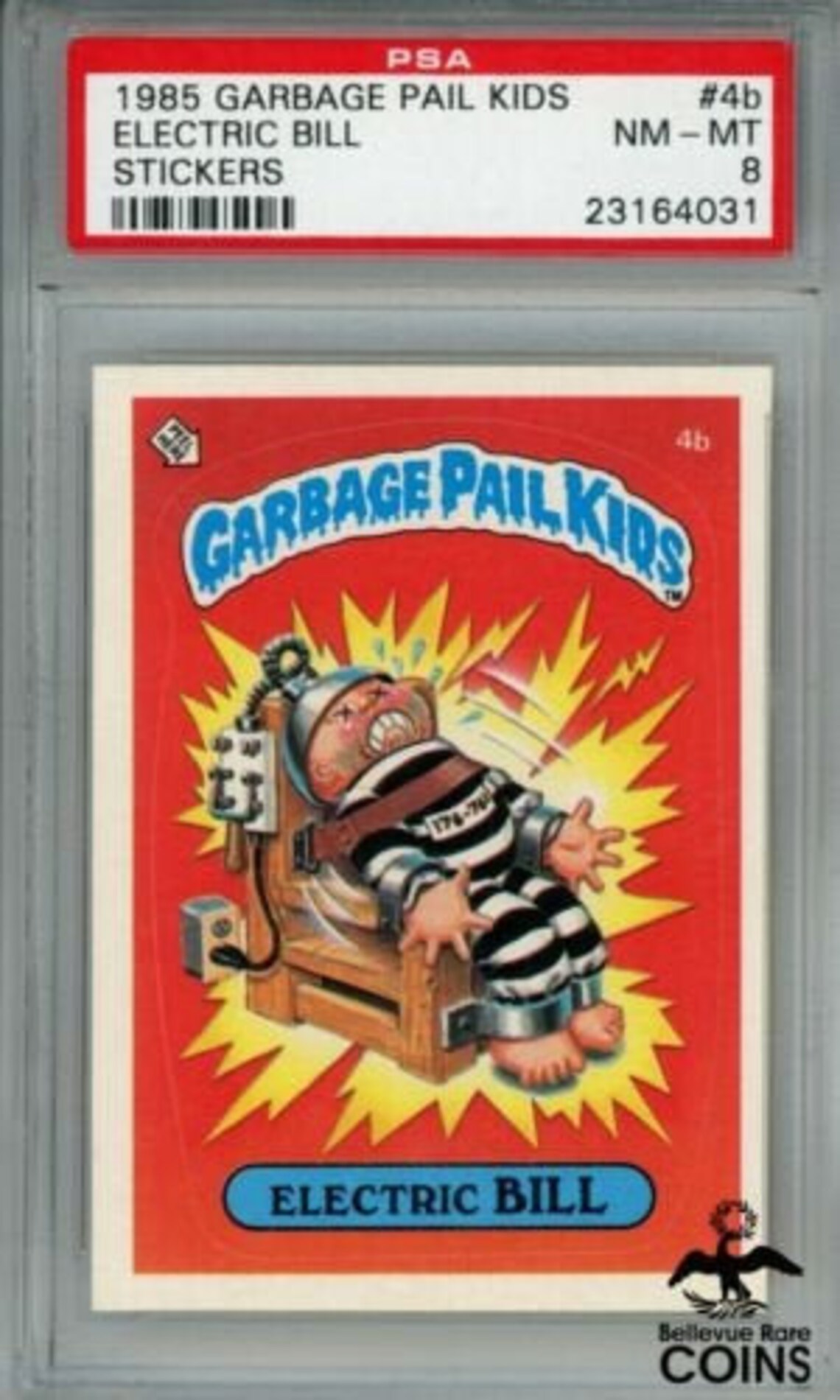 1985 Garbage Pail Kids Electric Bill Stickers Trading Card 4b Etsy