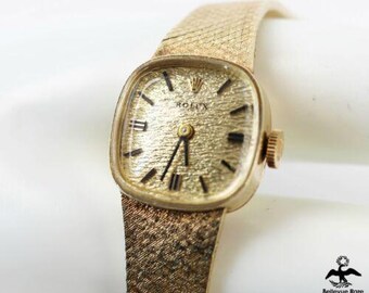 Vintage ROLEX 14k Yellow Gold 17 Jewels Cal. 1400 Manual Wind Ladies Watch