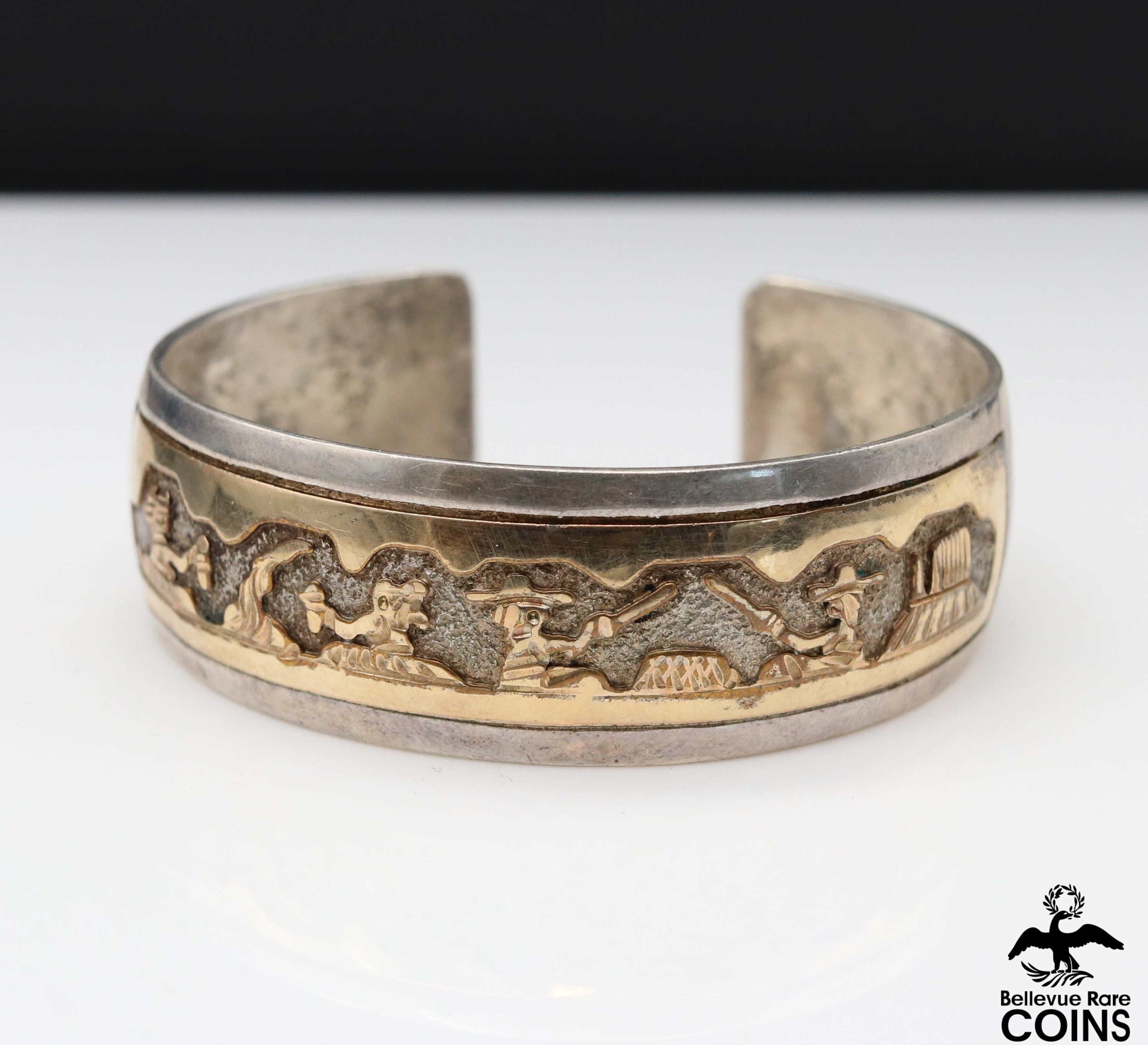 ブレスレット Numbering Mini Navajo Bear Bracelet #7965 5BSA092 Wonderful Vintage Navajo Sterling Silver Bracelet Old Native
