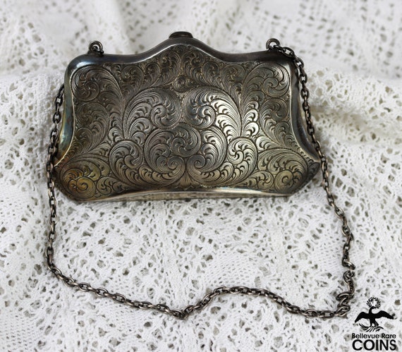 Antique Sterling Silver Mesh Purse Handbag Estate Find - Coach Luxury