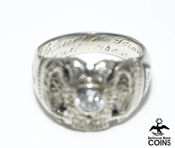 Antique 14k White Gold 0.30 CTW Diamond Masonic K… - image 7