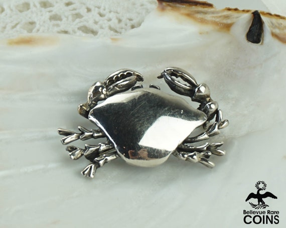 Vintage Sterling Silver Cancer Zodiac Symbol Crab… - image 6