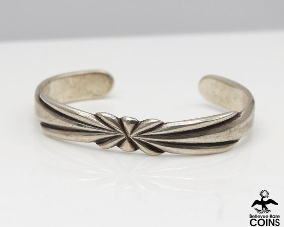 Bohemian Sterling Silver Blossom Cuff Bracelet - image 2