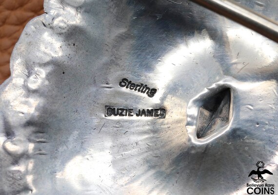 Native Suzie Jones Navajo Sterling Silver Etched Patterned