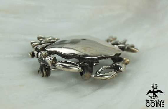 Vintage Sterling Silver Cancer Zodiac Symbol Crab… - image 3