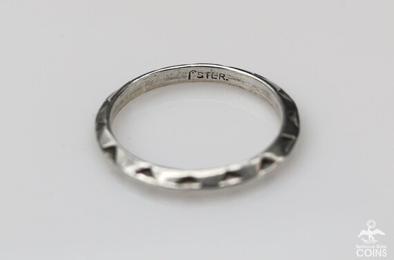 Sterling Silver Stack Triangular Sharp Band Ring - image 3