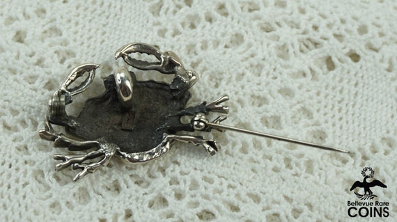 Vintage Sterling Silver Cancer Zodiac Symbol Crab… - image 7