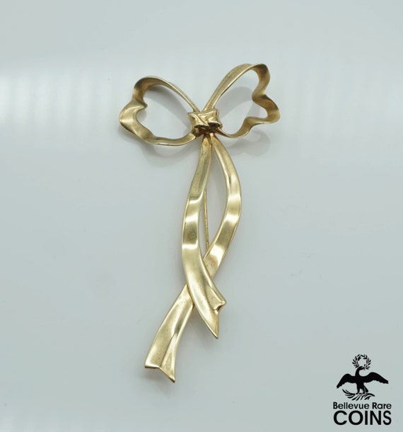 Tiffany & Co. 18k Yellow Gold Large Bow Brooch - image 8