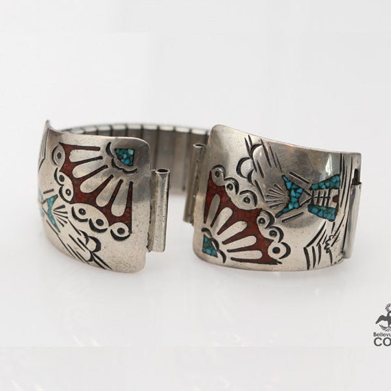 Important Chee Symbolic Native American Navajo Sterling Silver Geomtric Bracelet Important Chee Symbolic Native American Navajo Sterling Silver Geomtric Bracelet