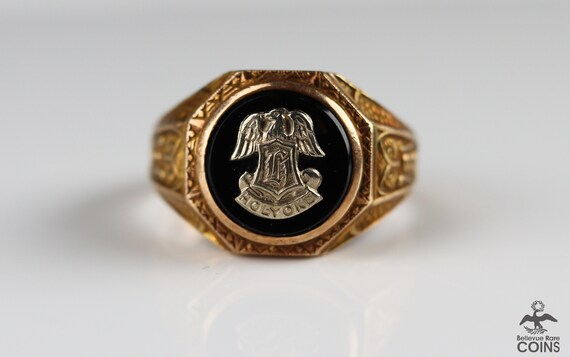 1932 Vintage 10k Yellow Gold Holyoke College Class Women's Ring W