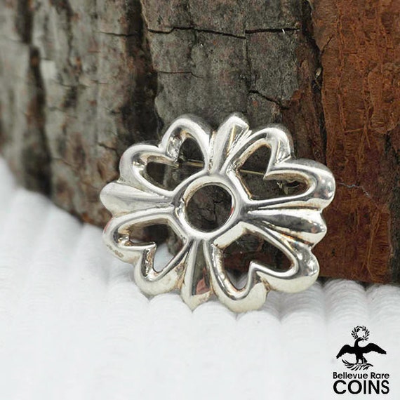 Vintage Southwestern Sterling Silver Floral Boho … - image 1