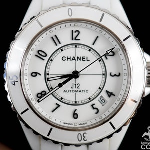 white chanel watch j12