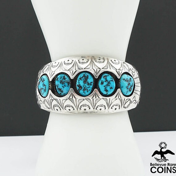 Rare Colorful Southwest Turquoise Shell Sterling Silver Bracelet Rare Colorful Southwest Turquoise Shell Sterling Silver Bracelet