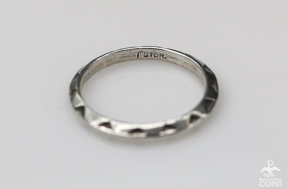 Sterling Silver Stack Triangular Sharp Band Ring - image 3