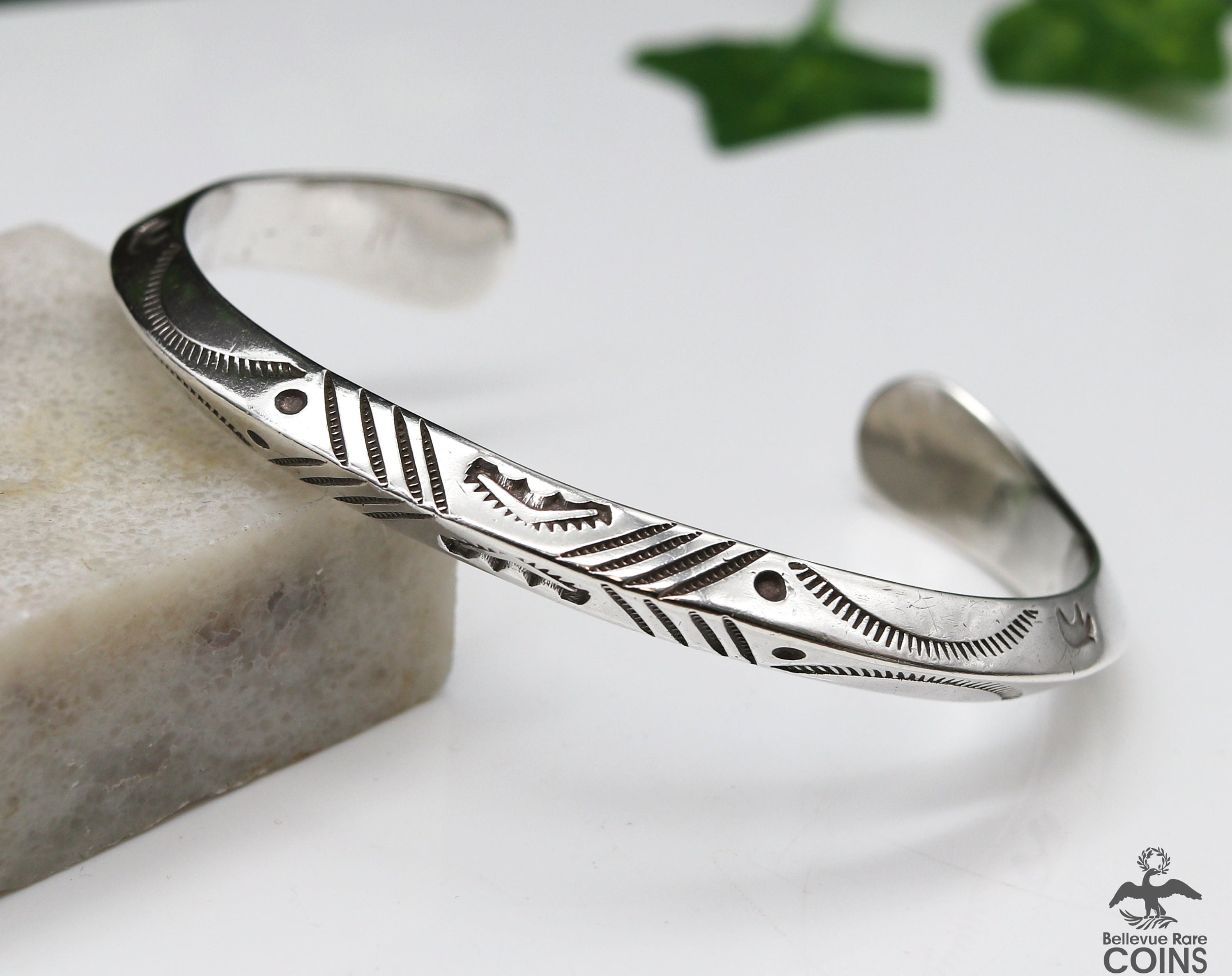 Native Southwestern Etched Sterling Silver Cuff Bracelet - Etsy