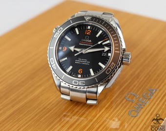 Omega Seamaster Pro Planet Ocean Co-Axial Black Dial SS Watch B&P