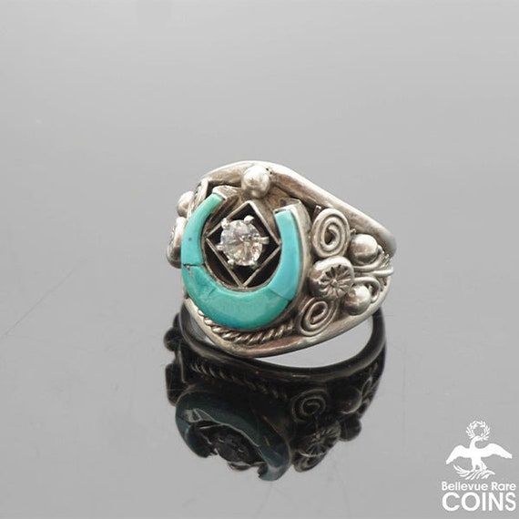 Native American The Most Intricately Hand Carved Turquoise Maiden Sterling Silver Zuni Ring Native American The Most Intricately Hand Carved Turquoise Maiden Sterling Silver Zuni Ring