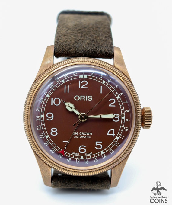 ORIS Big Crown Pointer Date Bronze Dial Leather M… - image 3
