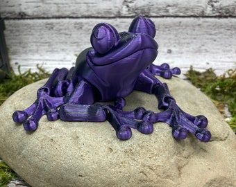 3D printed, articulated Frog - Prince, Princess, Skeleton, Special Ops - Big eyes!